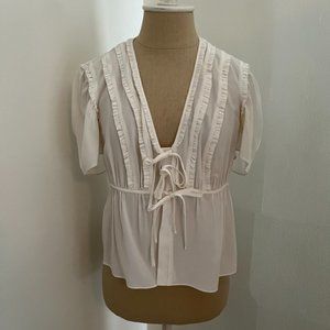 5 à 7 Silk Blouse with Ribbon Ties